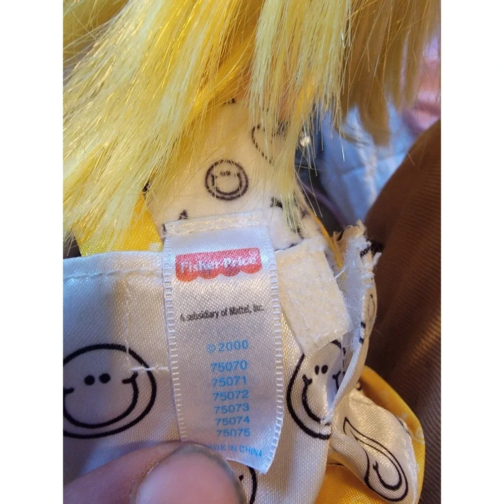 Fisher-Price Smiley Kids Doll Blonde Hair Yellow Outfit 2000 Mattel‎ Vintage
